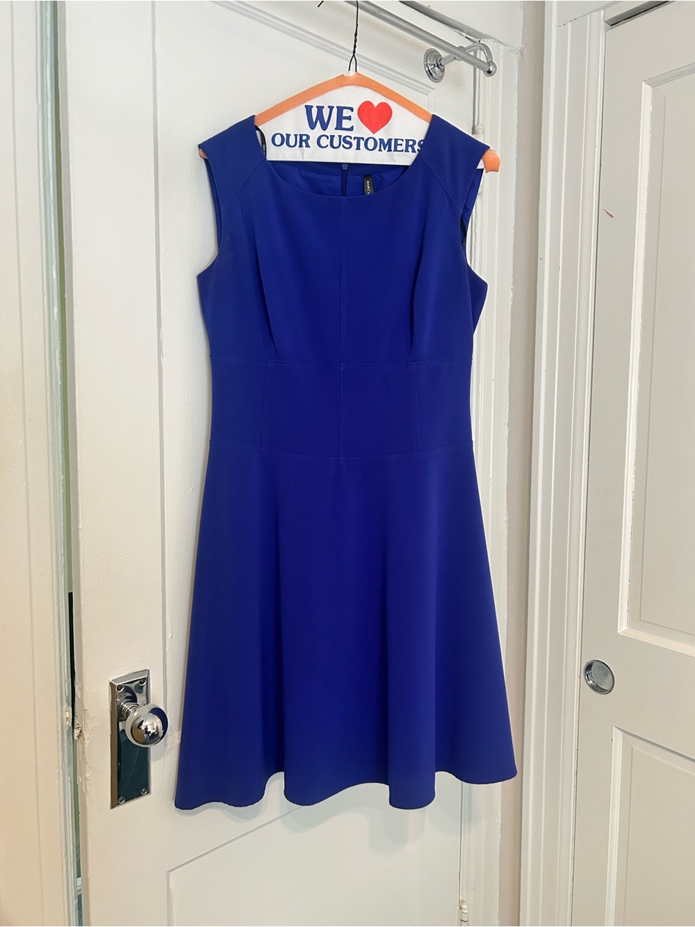 Royal Blue Sleeveless A-Line Dress